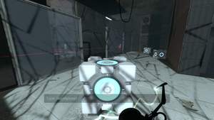 Portal 2 : Die Würfel können Geschütztürme aus dem Konzept bringen.
