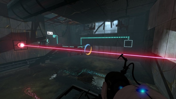 Portal 2 : Testkammer 04 bietet eine bewegliche Plattform.