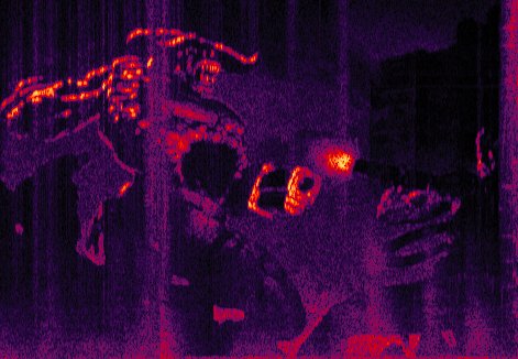 The spectogram for the song? "Welcome Back Great Slayer" from the soundtrack Doom Eternal shows a demonic scene.