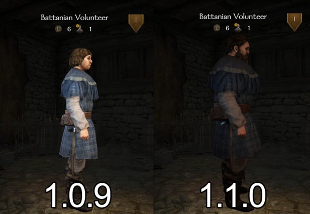 Patch 1.1.0 for Mount & Blade 2: Bannerlord turns the Battanians into real edges.